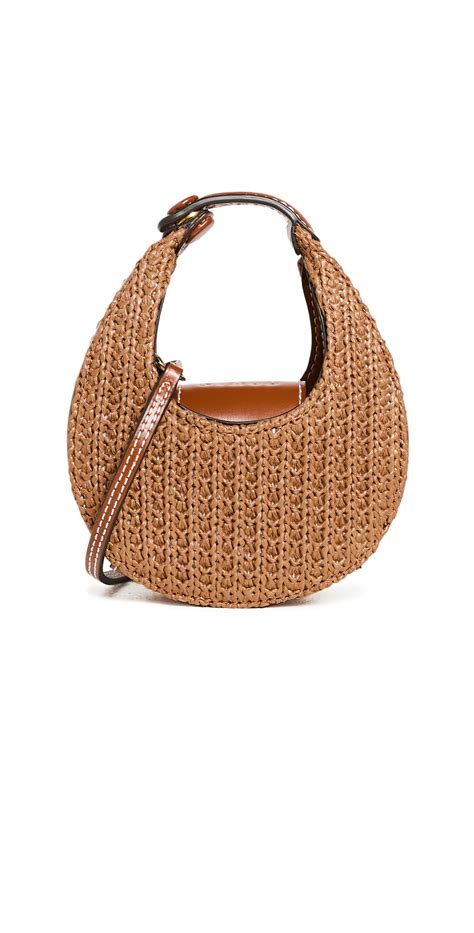 staud raffia moon bag